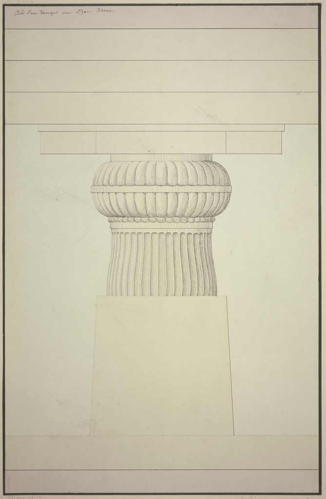 Indische Säule und Architrav, Gustav Rügemer, nach Friedrich Maximilian Hessemer