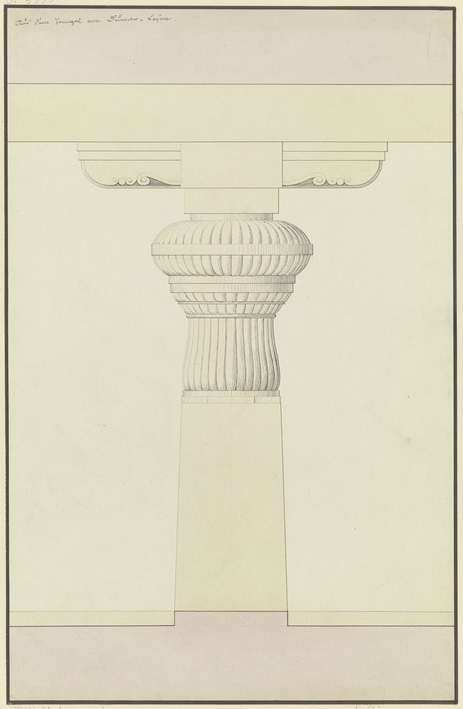 Indische Säule und Architrav, Gustav Rügemer, after Friedrich Maximilian Hessemer