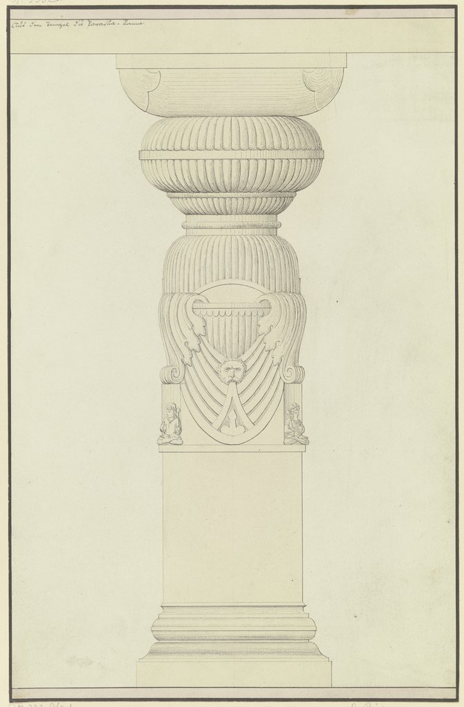 Indische Säule und Architrav, Gustav Rügemer, nach Friedrich Maximilian Hessemer