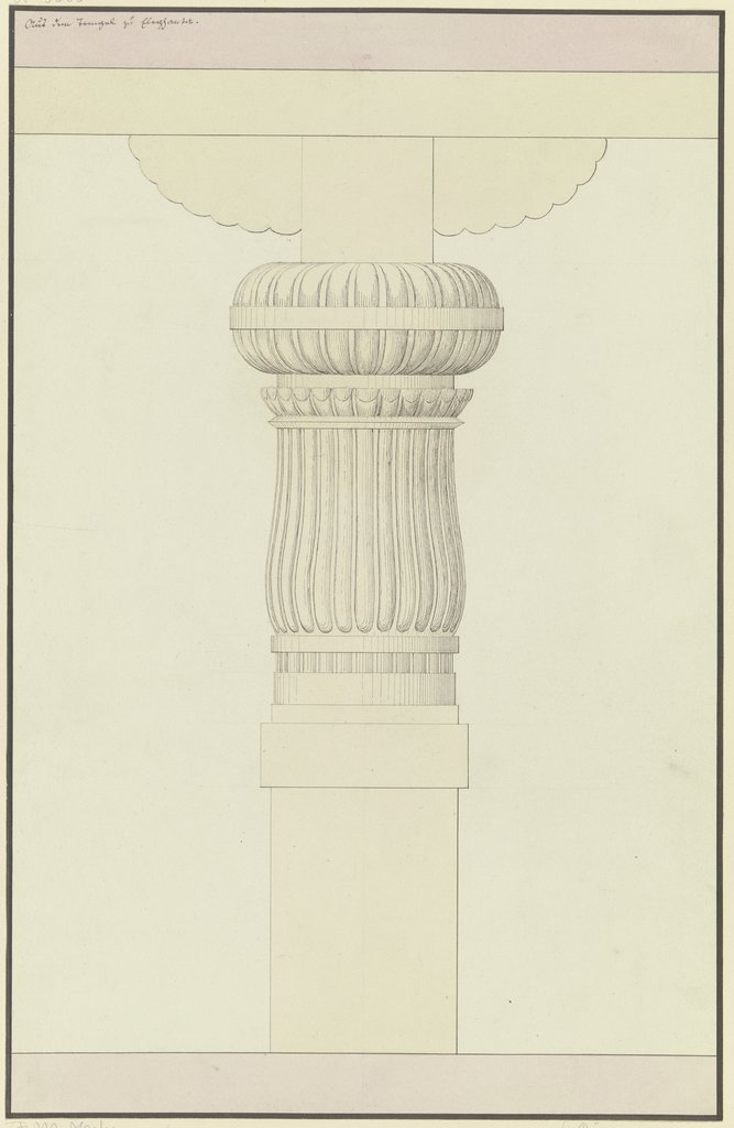 Indische Säule und Architrav, Gustav Rügemer, after Friedrich Maximilian Hessemer