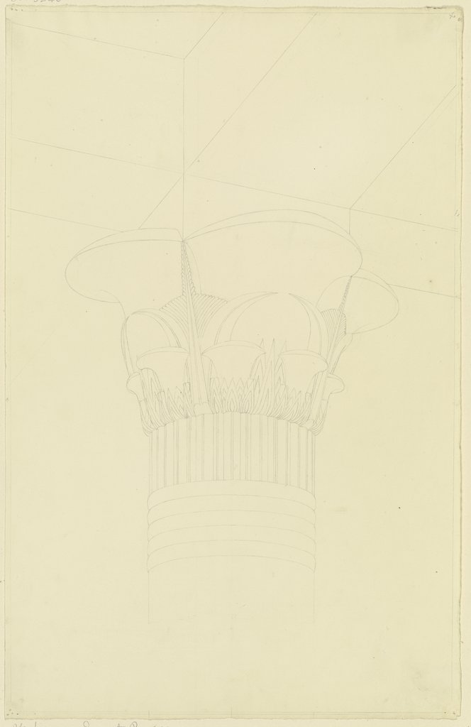 Ägyptisches Kapitell mit Architrav, Friedrich Maximilian Hessemer