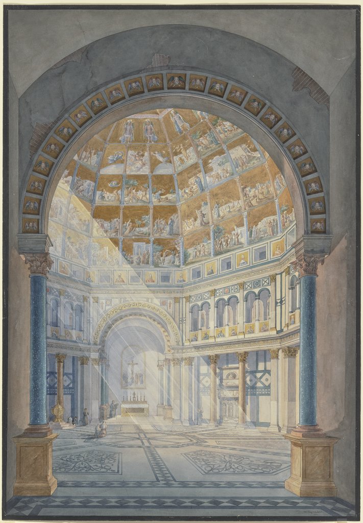 Das Innere des Baptisteriums S. Giovanni in Florenz, Friedrich Peipers