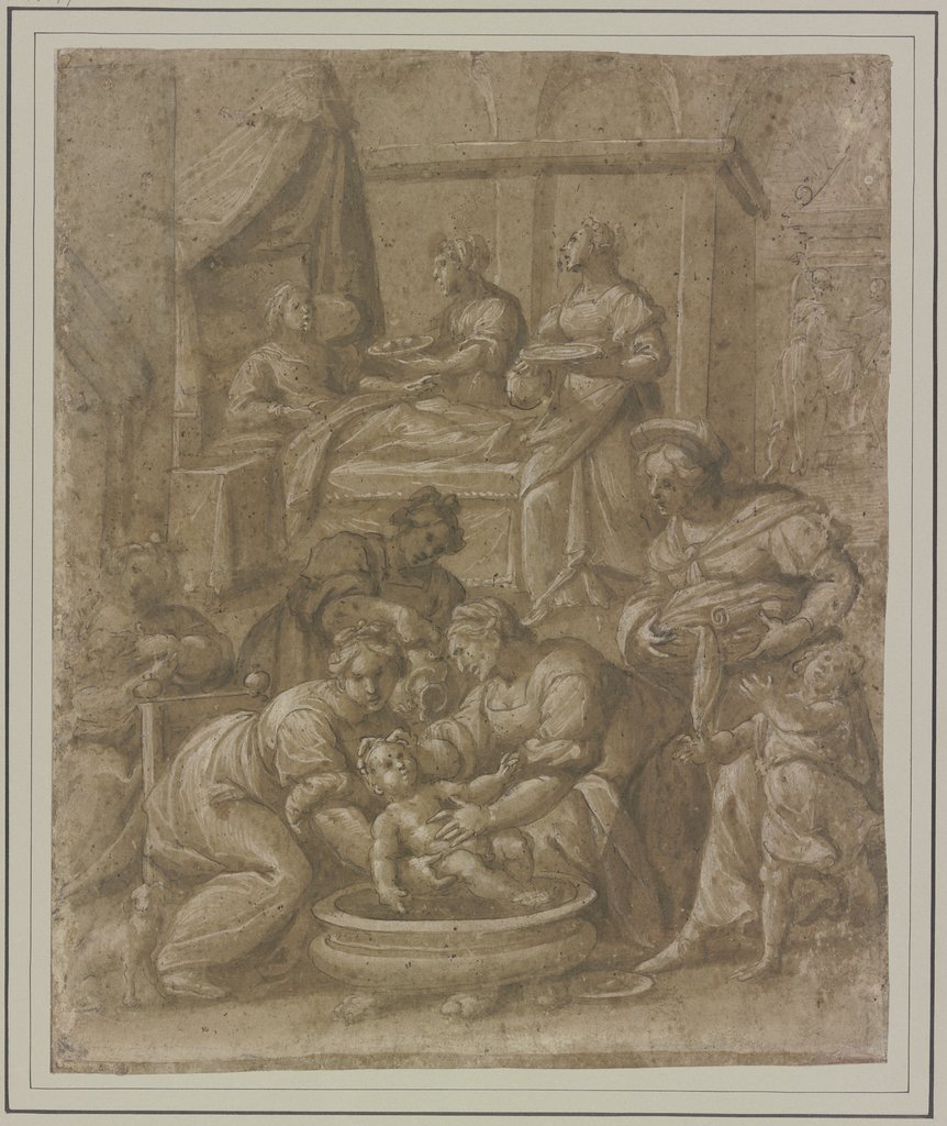 Birth of the Blessed Virgin Mary, Florentine, 16th century;   ?