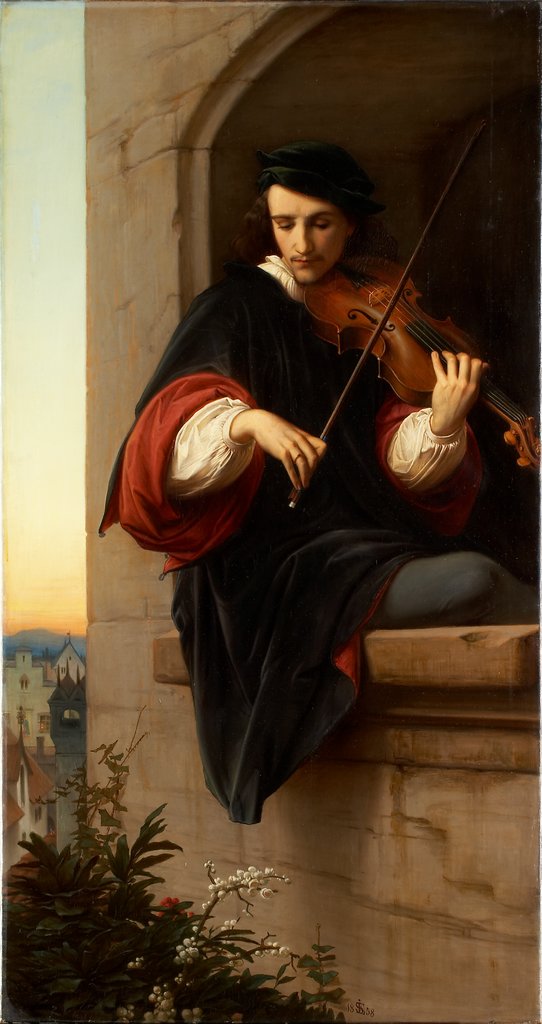 Violinist in the Belfry Window, Edward von Steinle