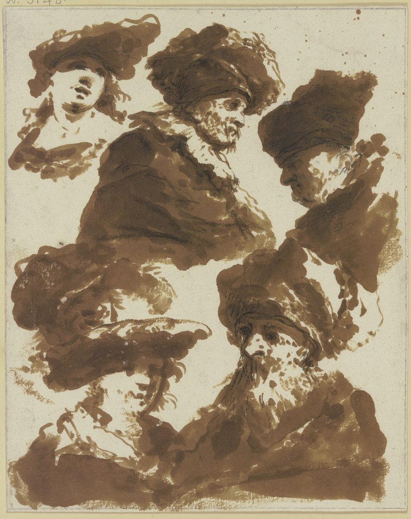 Study sheet: Five heads, Michał Płoński