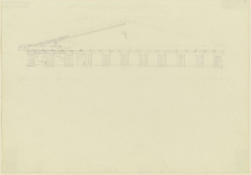 Tympanon und Architrav eines dorischen Tempels, Friedrich Maximilian Hessemer