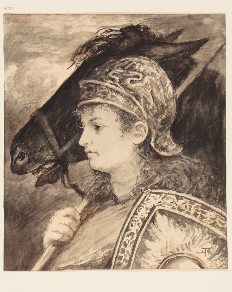 Brünnhilde mit Grane, Hans Thoma