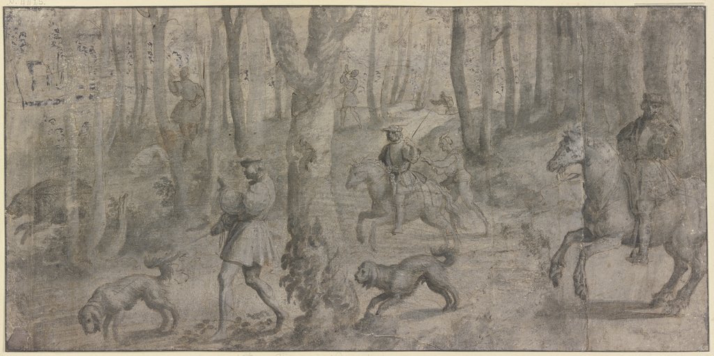 Boar hunt, Titian;   ?