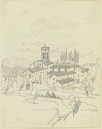 Landscape near Florence, Friedrich Maximilian Hessemer