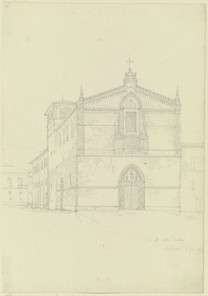 S. Maria della Scala in Messina, beim Erdbeben von 1908 zerstört, Friedrich Maximilian Hessemer