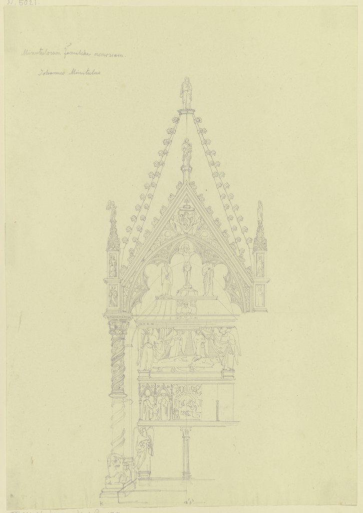 Das gotische Grabmal der Familie des Johannes Minitulus in Neapel, Friedrich Maximilian Hessemer