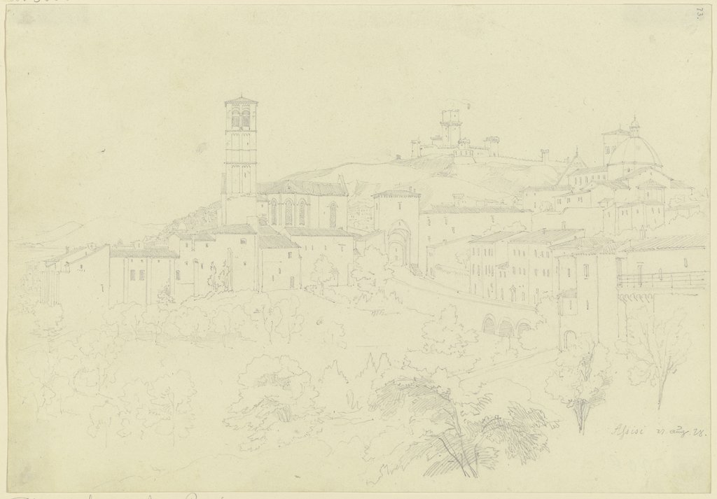 View of Assisi, Friedrich Maximilian Hessemer