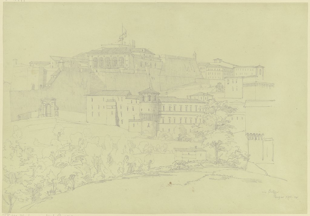 Die Rocca Paolina in Perugia, Friedrich Maximilian Hessemer