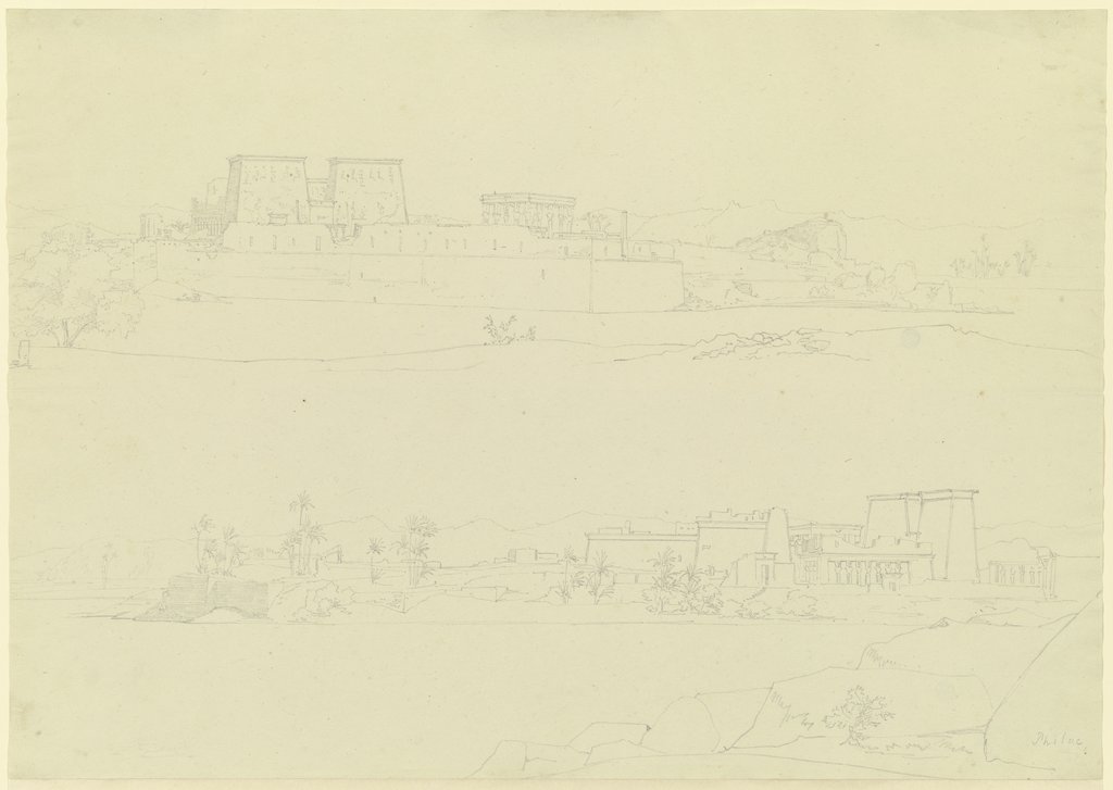 Tempelanlage in Philae, Friedrich Maximilian Hessemer