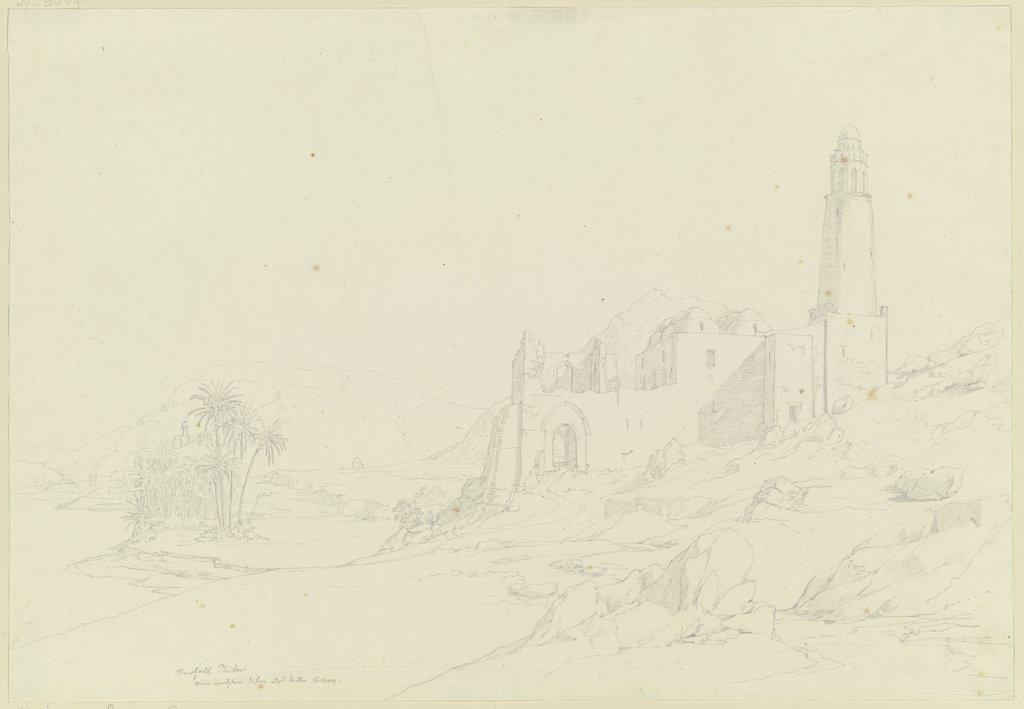 Moschee oberhalb von Philae am rechten Ufer des Nil, Friedrich Maximilian Hessemer