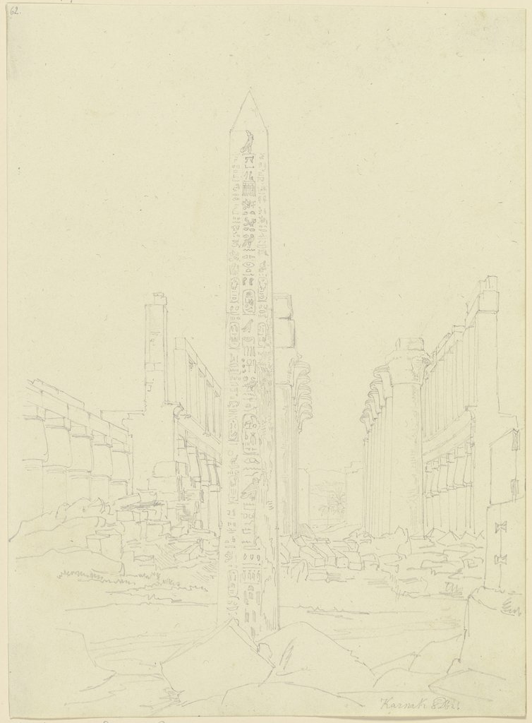 Obelisk in Karnak, Friedrich Maximilian Hessemer