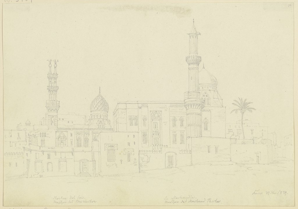 Moschee des Machmud Pascha ("La Machmudia") in Kairo, Friedrich Maximilian Hessemer