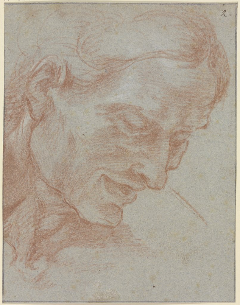 Head of an old woman, Italian, 17th century