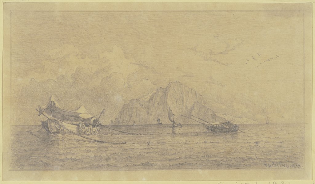 View of Capri from the sea, Frederik Thöming