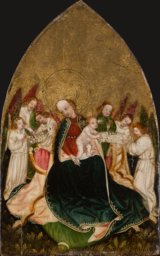 Madonna im Kreise von Engeln, Schwäbischer oder Oberrheinischer Meister um 1430