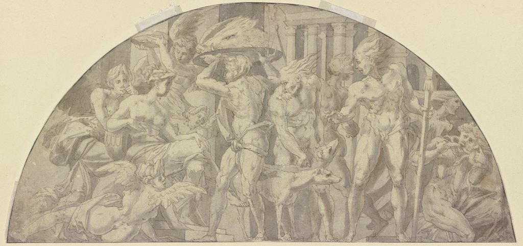 Meleager bringt Atalante das Haupt des Ebers, Francesco Primaticcio;  school ?