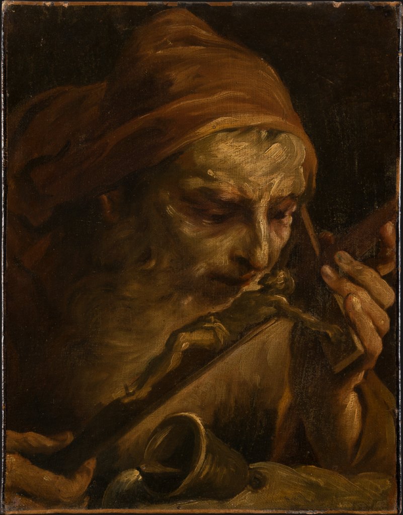 Anthony the Abbot Kissing the Crucifix, Giuseppe Maria Crespi