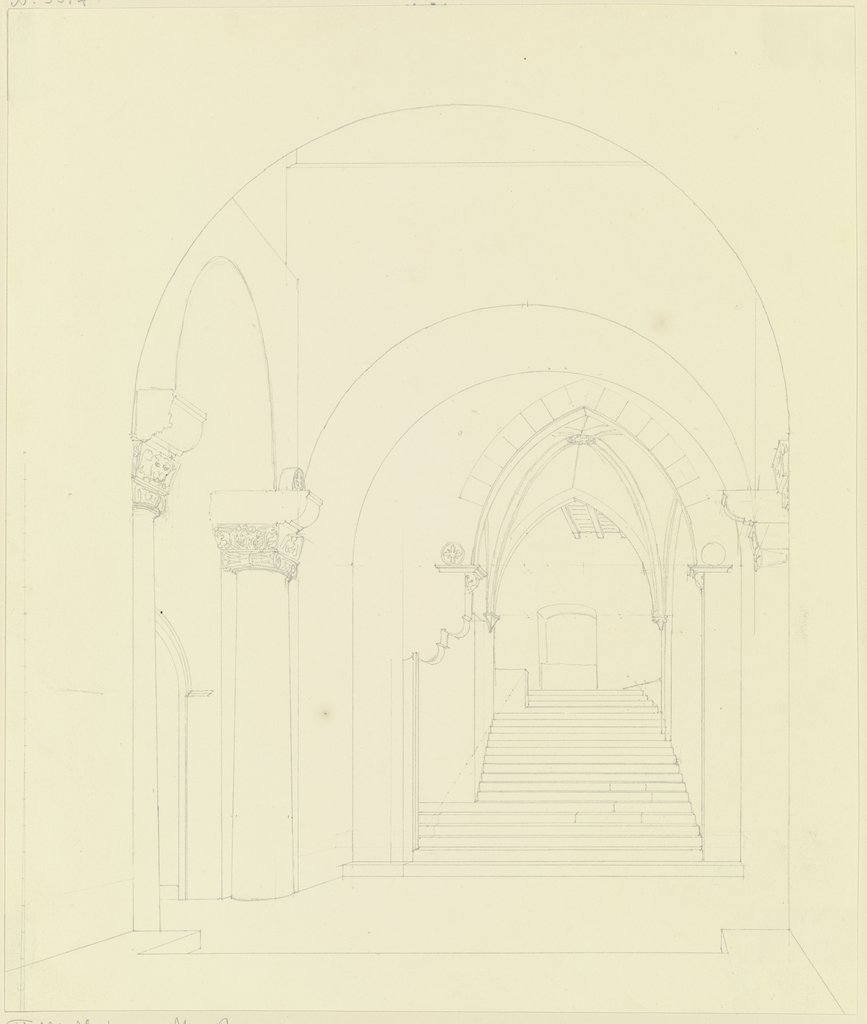 Vaulted stairs, Friedrich Maximilian Hessemer