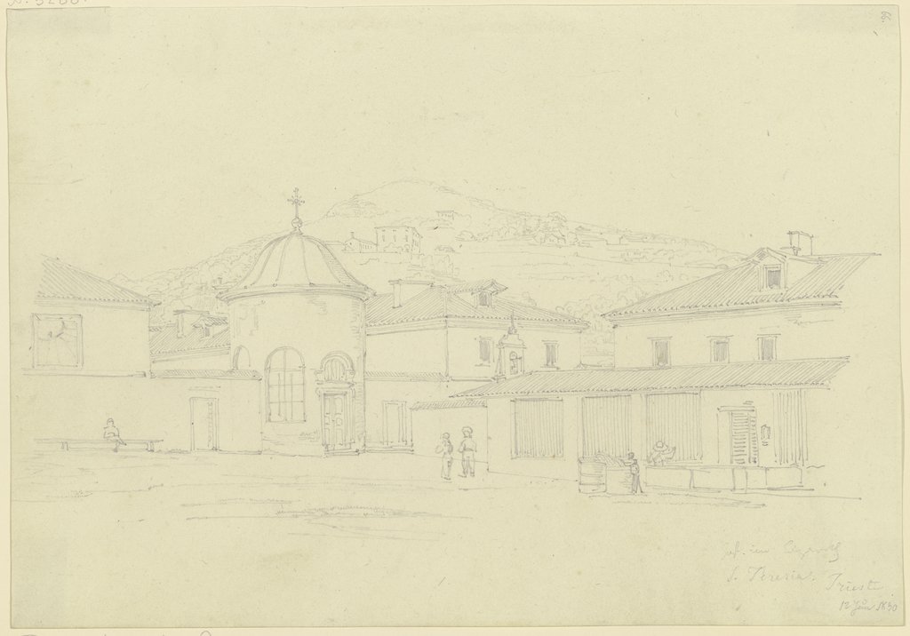 Hafengebäude (?) in Triest, Friedrich Maximilian Hessemer