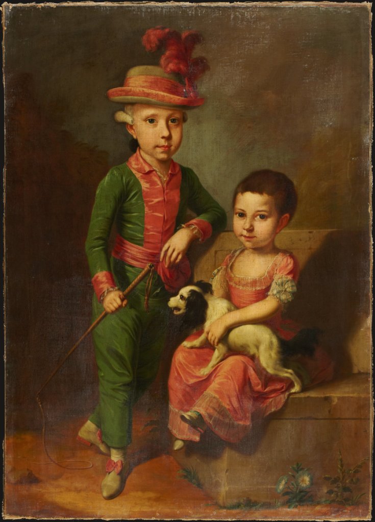 Double Portrait of Johann Georg von Holzhausen (1771-1846) and His Sister Henriette (1773-1834), Heinrich Jacob Tischbein;   ?