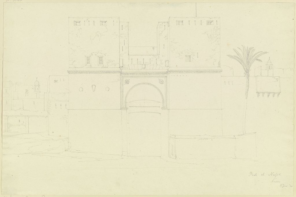 Das Stadttor Bab al-Nasr in Kairo, Friedrich Maximilian Hessemer