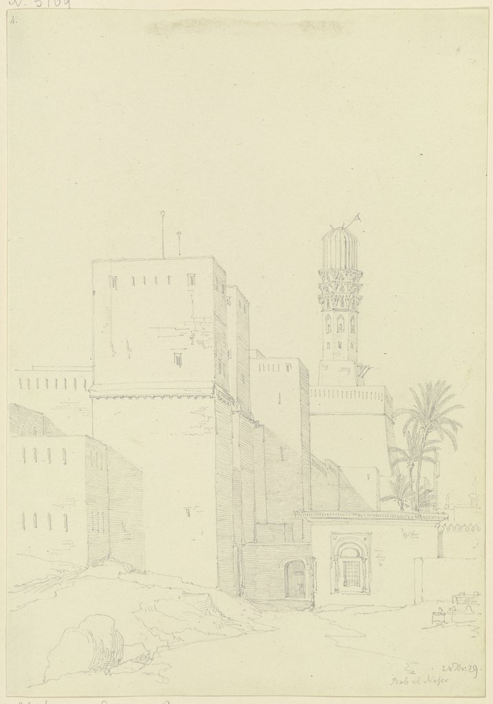 Moschee am Stadttor Bab al-Nasr in Kairo, Friedrich Maximilian Hessemer