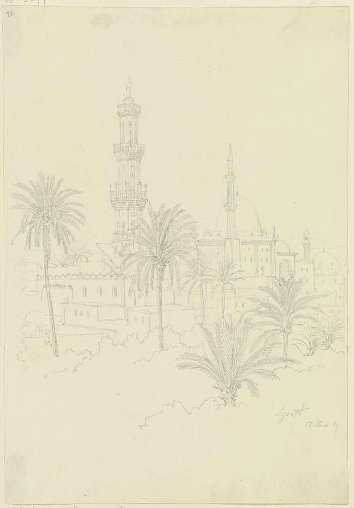 Mosque in Syout, Friedrich Maximilian Hessemer