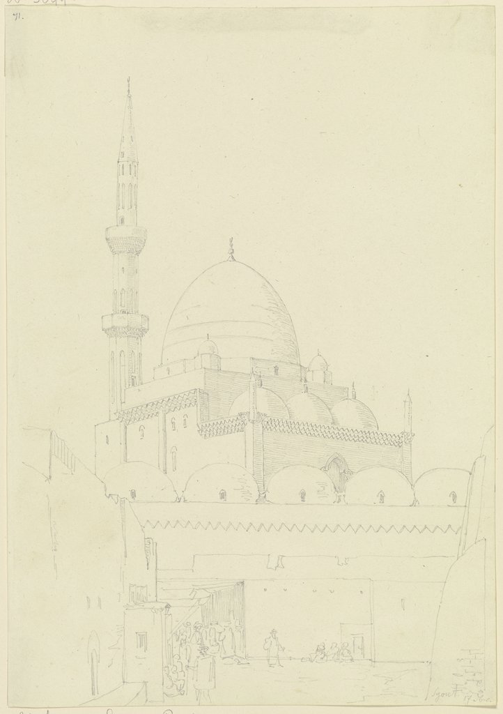 Mosque in Syout, Friedrich Maximilian Hessemer