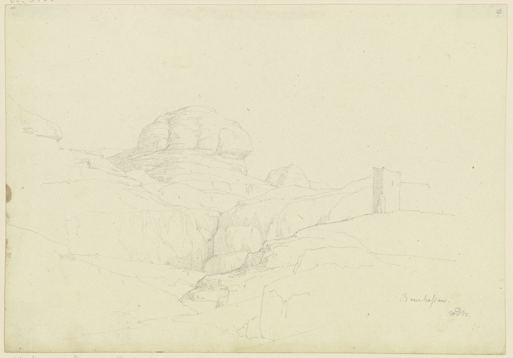 Felslandschaft bei Beni Hasan, Friedrich Maximilian Hessemer