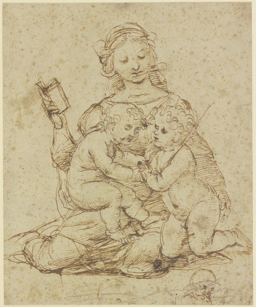 Lesende Madonna mit dem Jesuskind und dem Johannesknaben, Timoteo Viti;   ?, Elisabetta Sirani;   ?