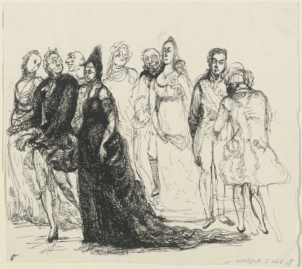 Figures from the court festivity, Kurt von Unruh