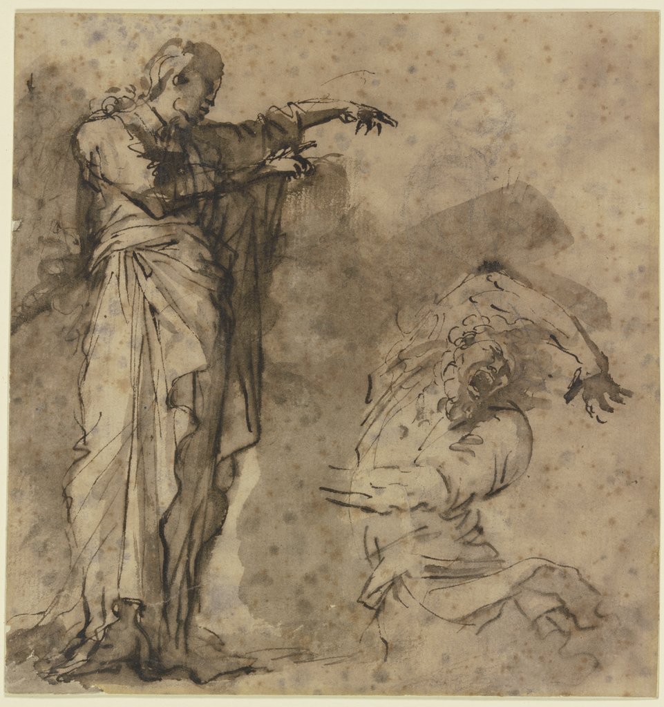 Christ healing a possessed man, Salvator Rosa