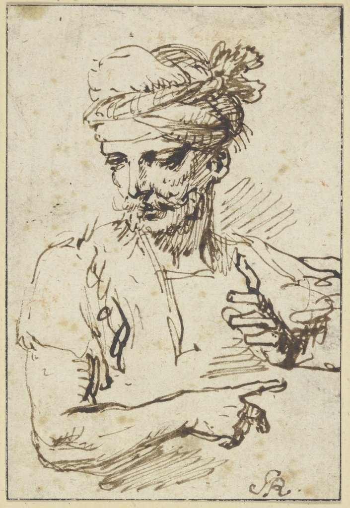 Brustbild eines Türken, Salvator Rosa;   ?