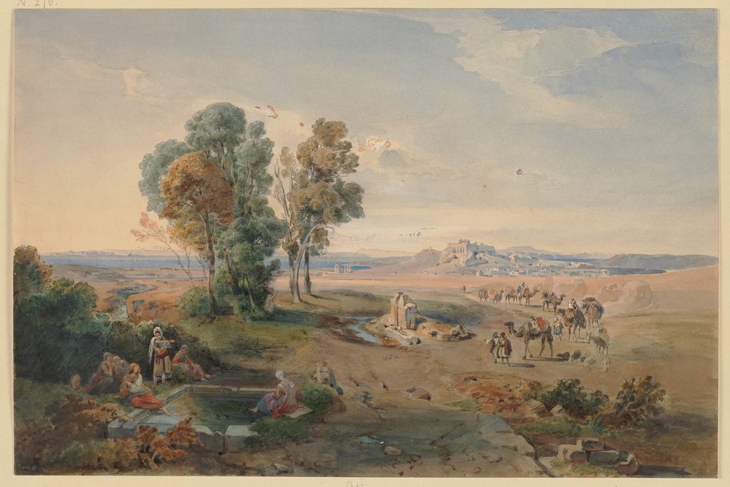 Athens, seen from the well, Carl Rottmann, Jakob Becker