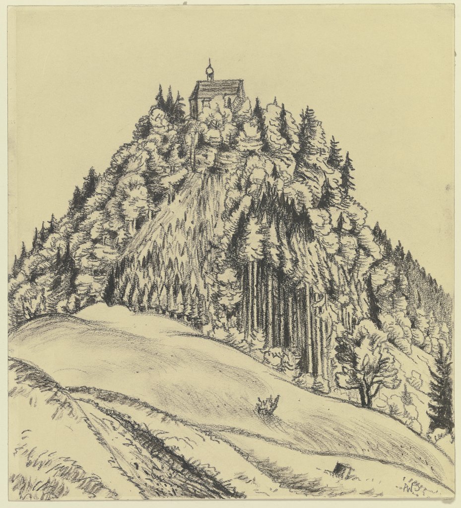 Church on a mountain, Adolf Weber-Scheld