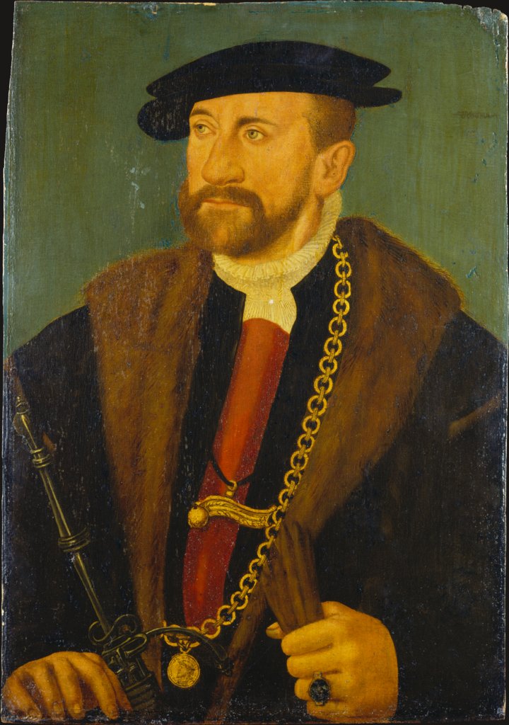 Bildnis eines jungen Mannes, Conrad Faber von Kreuznach;  Umkreis