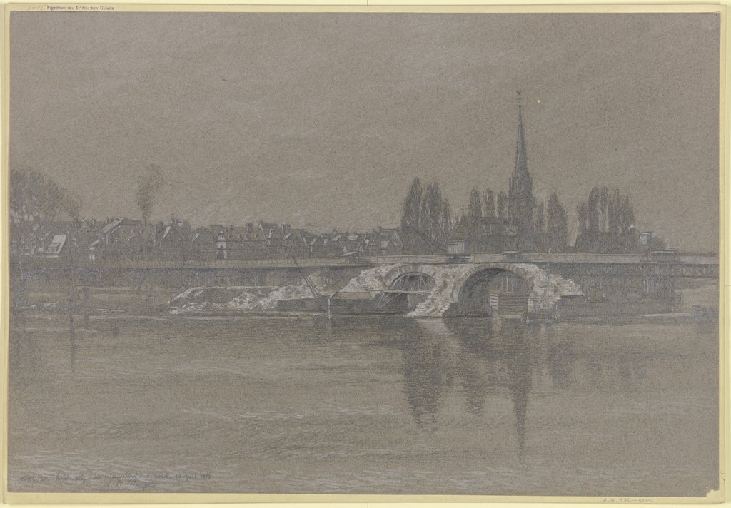 Reste der 1914 abgerissenen Alten Brücke in Frankfurt am Main, Andreas Bernhard Söhngen