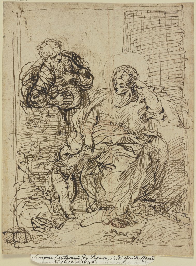 Holy Family, Mary teaching the child to read, Carlo Maratti;   attributed