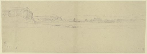 Ausblick über eine Karstlandschaft in der römischen Campagna, Johann Wilhelm Schirmer