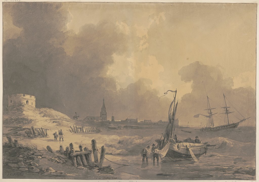 View of Vlissingen, Johannes Christiaan Schotel