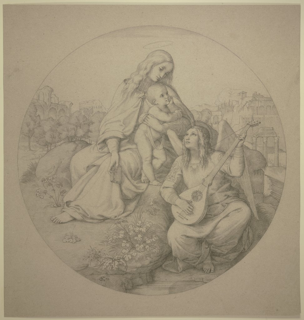 Madonna mit musizierendem Engel (Madonna del Campidoglio), Edward von Steinle