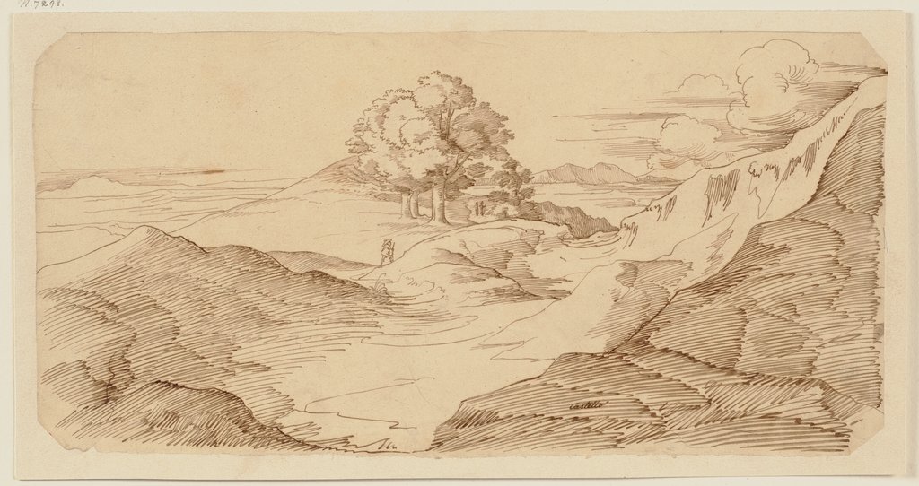 Bergige italienische Landschaft, Edward von Steinle