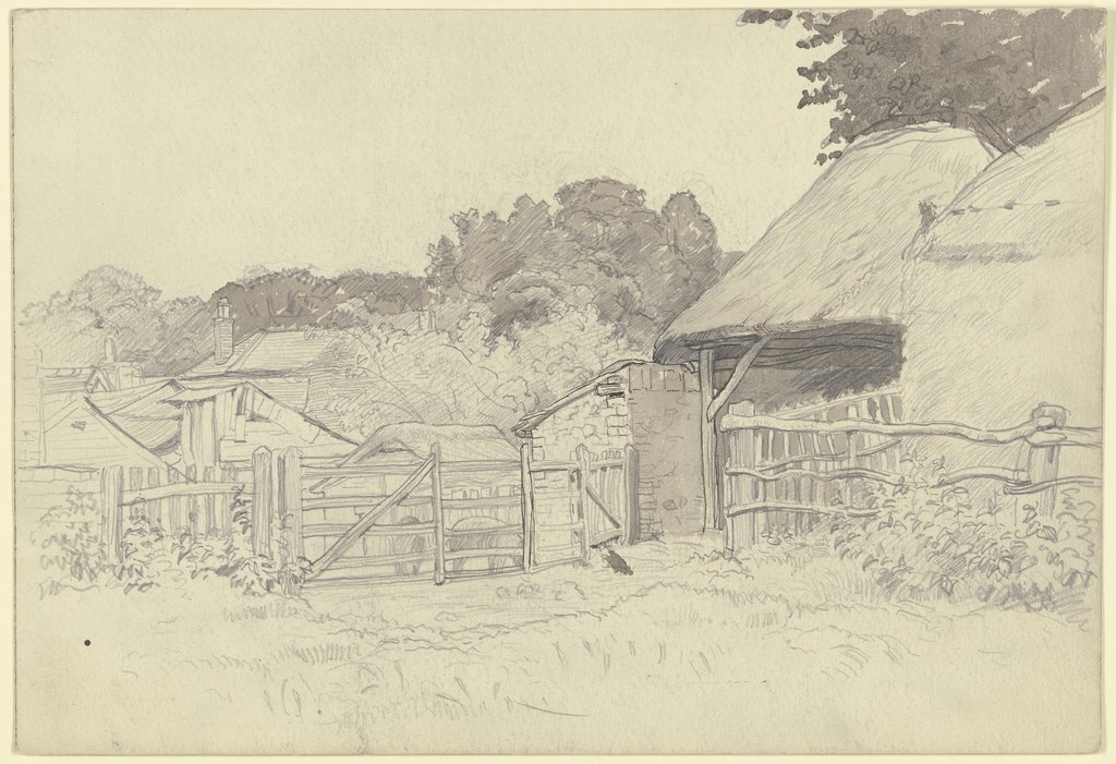 Farmstead with grove, Otto Scholderer