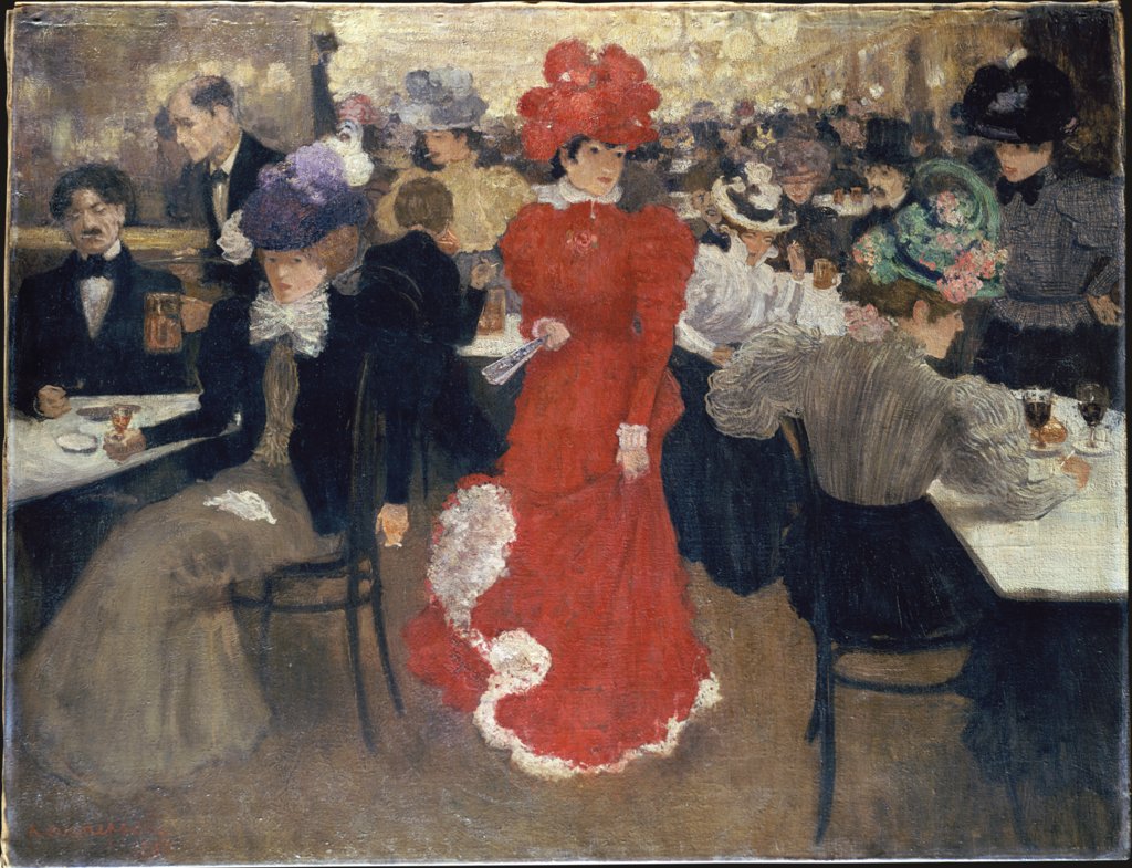 In the Café d'Harcourt in Paris, Henri Evenepoel