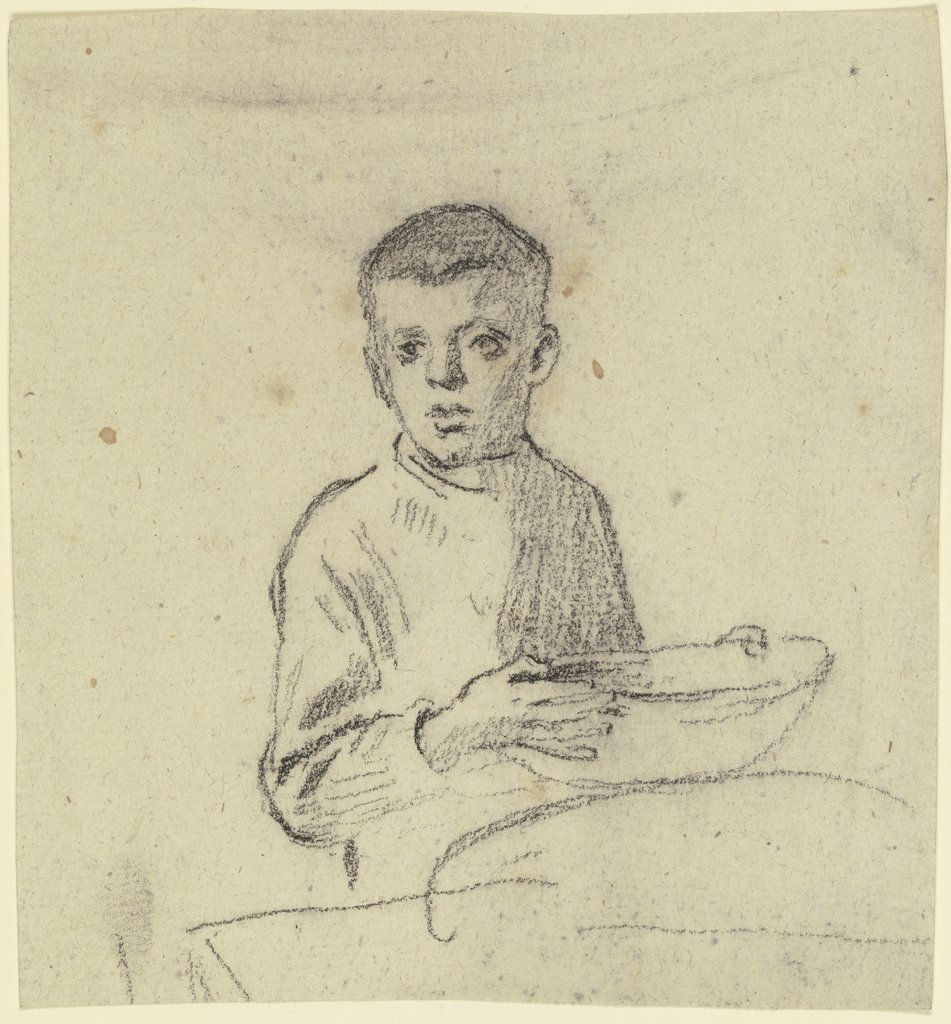 Boy with basket, Otto Scholderer